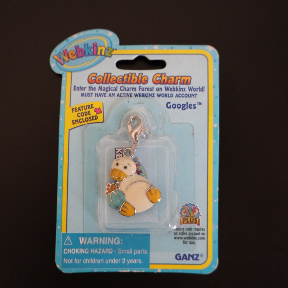 Webkinz Googles Collectible Charm by Ganz NEW with Code